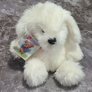NWT Heads & Tales Gund Be Mine  White Dog 11" Plush Stuffed Animal